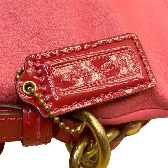 Coach Women’s Pink Leather With Handle & Zipper Bonnie Fold-Over Crossbody Bag - Picture 5 of 14